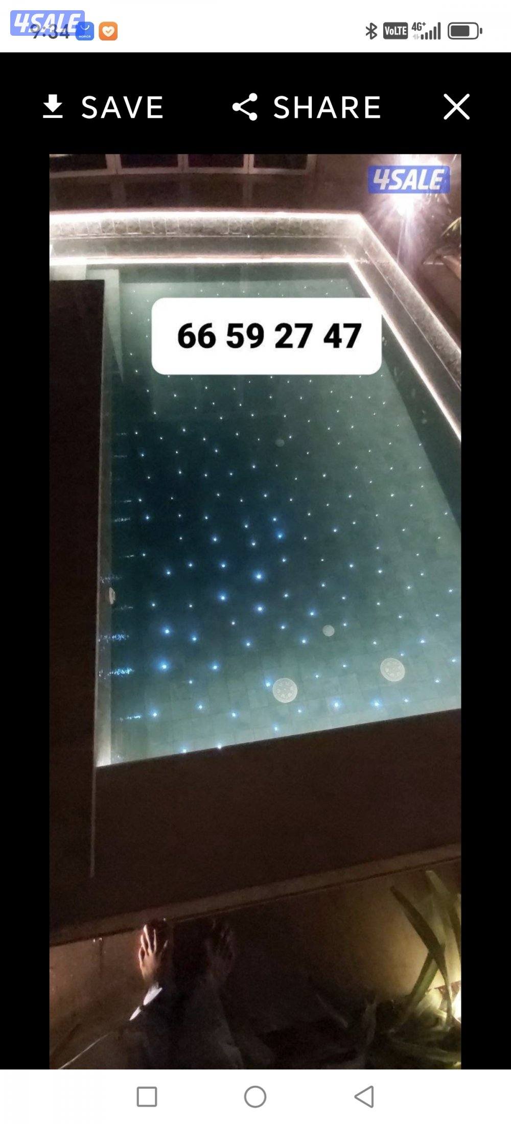 fiber optic light bed room hall and swimming pool8