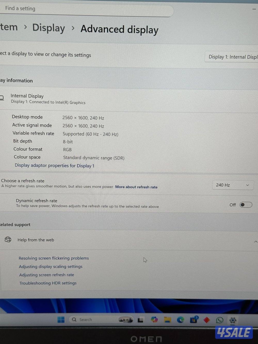HP Omen Max Gaming Ultra 7 - 255HX-32gb 1TB -RTX5070Ti-2k-240Hz-16,inc3