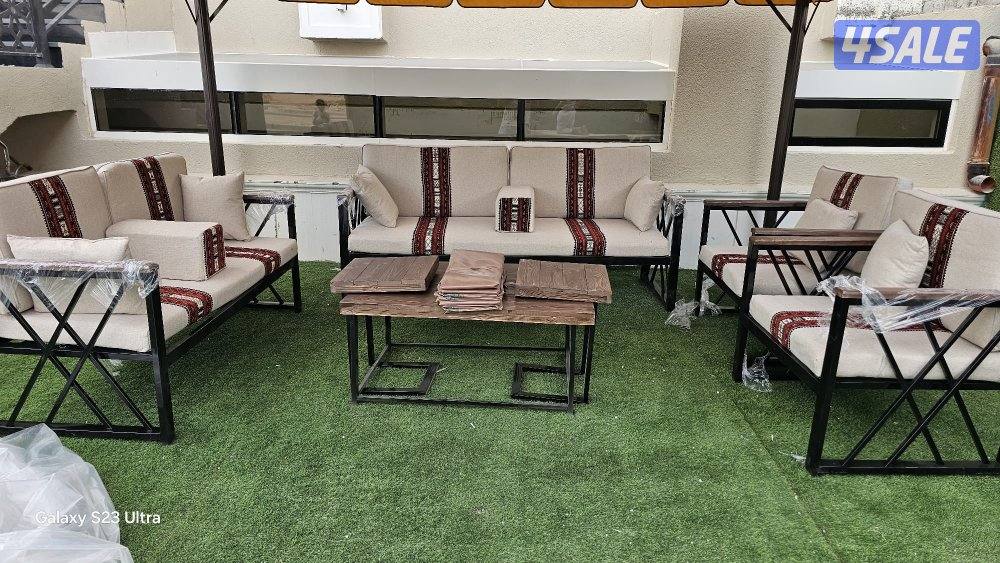 كراسي حديد اطقم خشب سعودية ♦️🇰🇼1