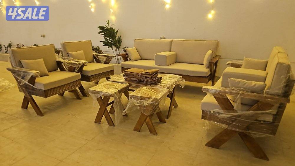 كراسي حديد اطقم خشب سعودية ♦️🇰🇼5