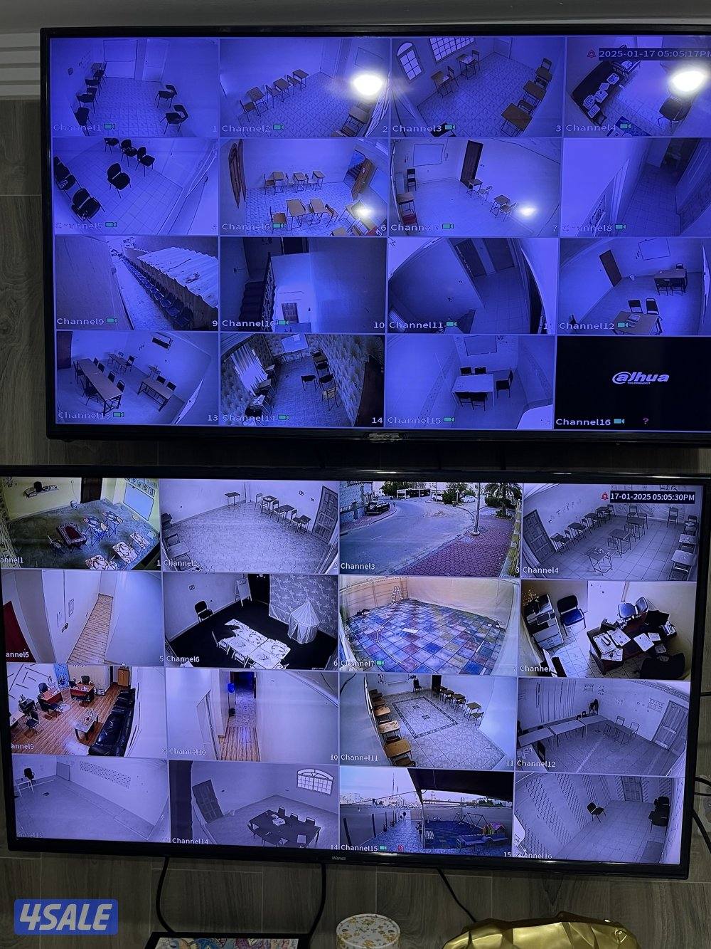 اقوي عرض4كاميرات60دينار2ميجا مع جهازdvrهارد1تيرا مع التركيب5