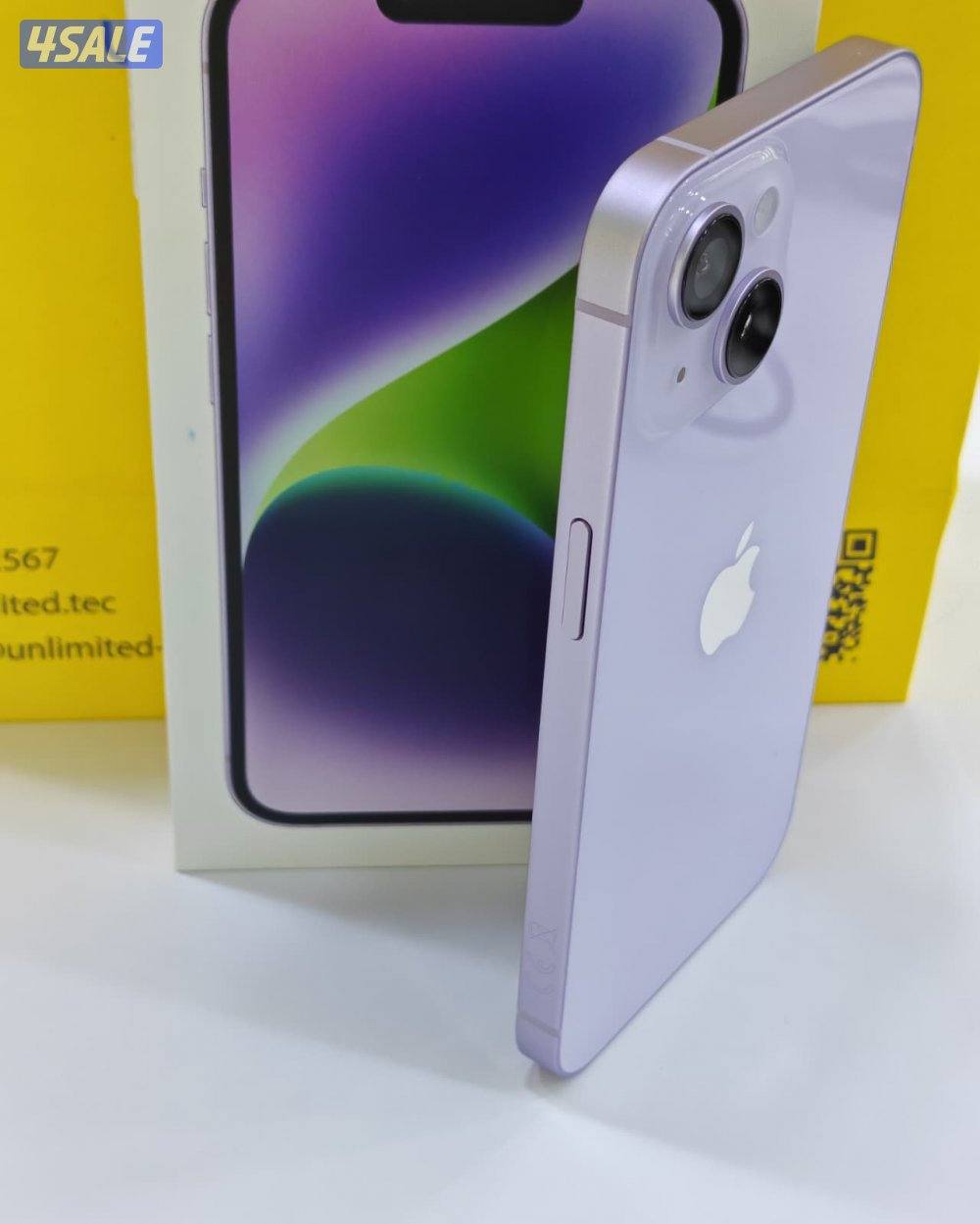 ايفون 14 128 جيجا بنفسجي iPhone 14 128GB Purple Used like new5