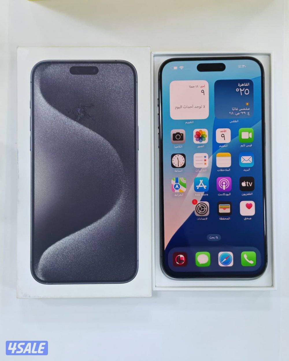 ايفون 15 برو ماكس 256 جيجا  iPhone 15 Pro Max 256GB Black like new8