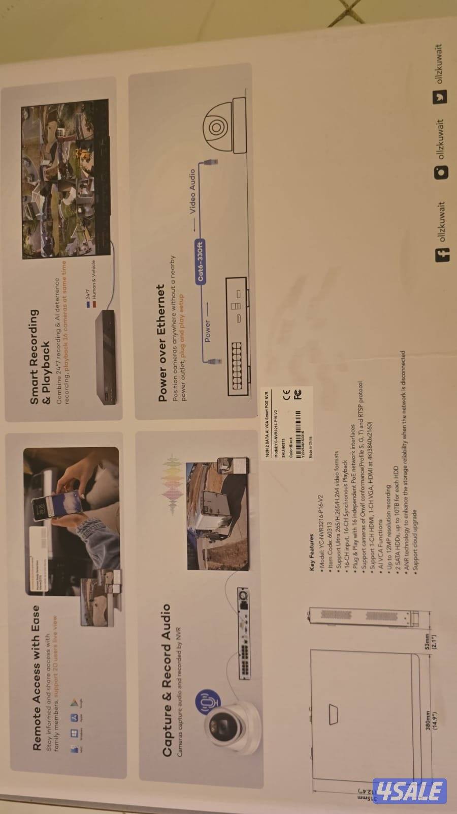 تلفزيون ذكي 85 بوصة كيو ال اي دي بدقة 4 كيه من أولز9