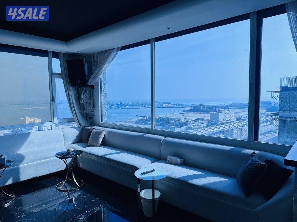 للبيع شقه مفروش عالبحر ابوحليفه  غرفتين حمامين صاله ومطبخ طريق لساحلي3