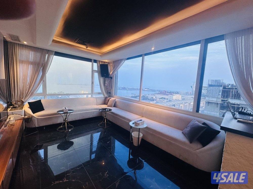 للبيع شقه مفروش عالبحر ابوحليفه  غرفتين حمامين صاله ومطبخ طريق لساحلي12