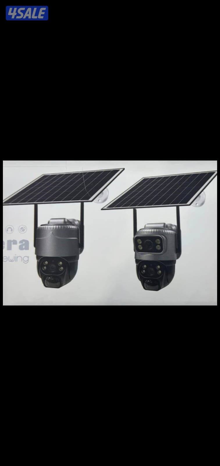 كاميرا طاقه شمسيه متحركه بجميع الاتجاهات صوت وصوره سبيكرمايك سنسر حركه8