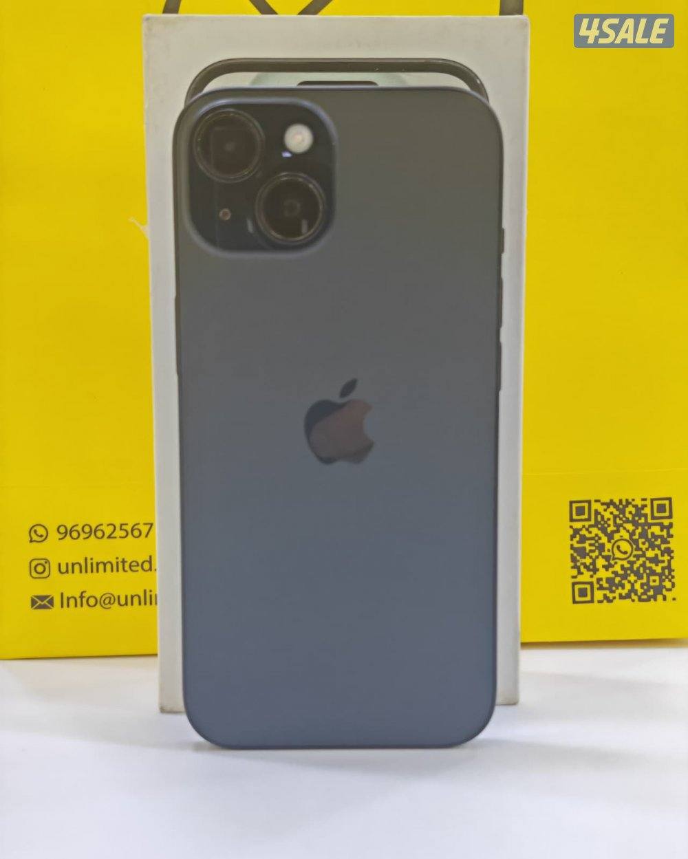 ايفون 15 128 جيجا أسود iPhone 15 128GB Black Used like new6