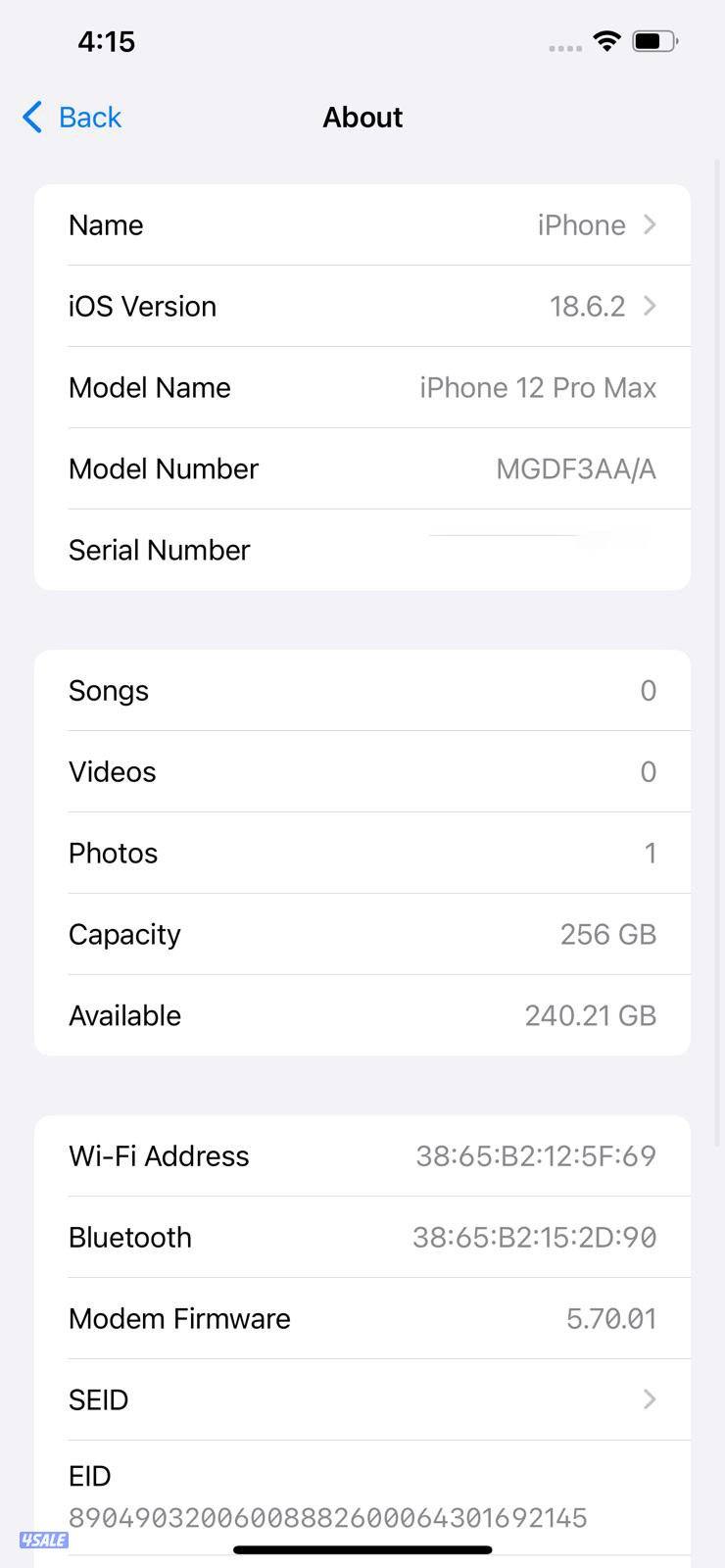 ايفون 12 برو ماكس 256 جيجا iPhone 12 Pro Max 256GB Blue Used like new1