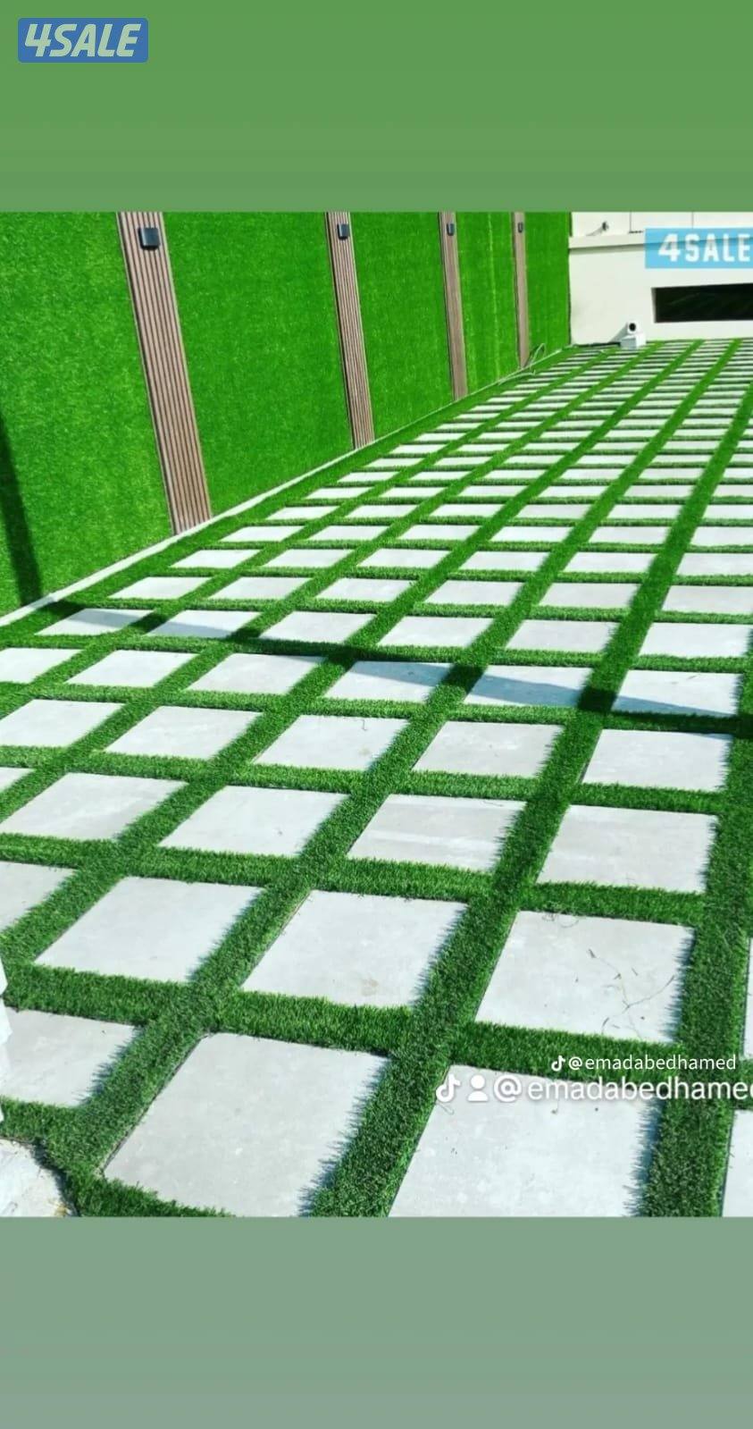 تنسيق حدائق تركيب التيل الطبيعي وا الصناعي وا تركيب البلاط وا الكربستو1