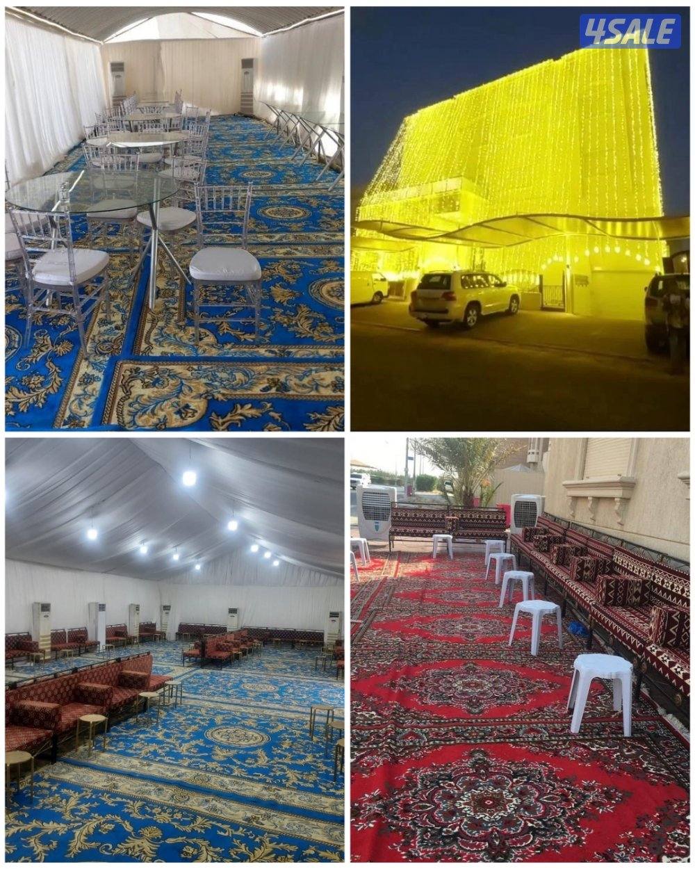 تأجير كراسي خيم كنفات وبنشات زينه خدمه إيقاف السيارت خدمه ضيافه رجالي14