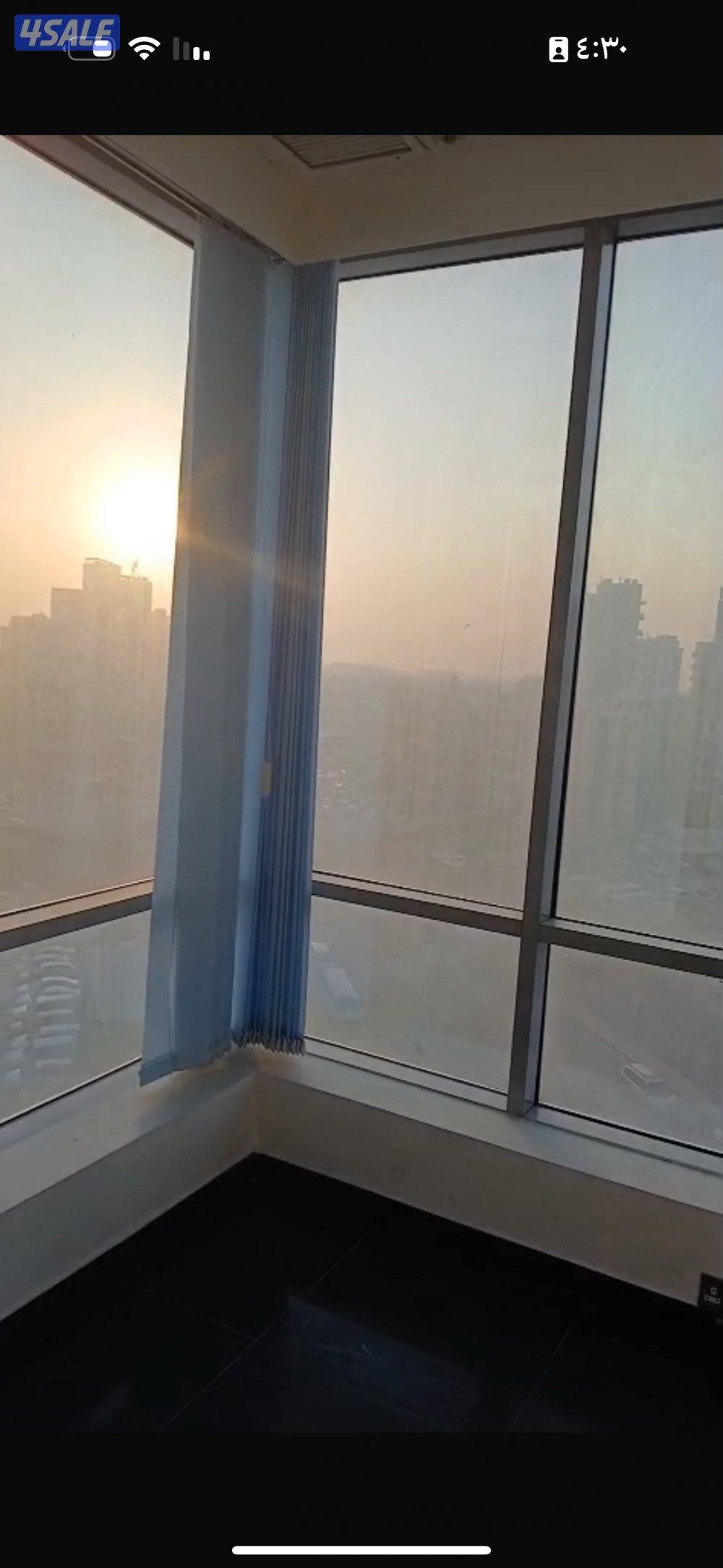 للإيجار دور فخم مشطب بالكامل مساحة ١٣٠ متر رقمين مدني الطابق الخامس0