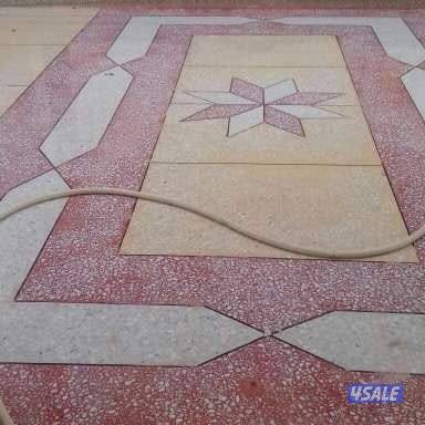 معلم بلاط متدخل وكربستون وصب مزييك أرضيات وجلي كاش وتركيب سياج تركي وج6