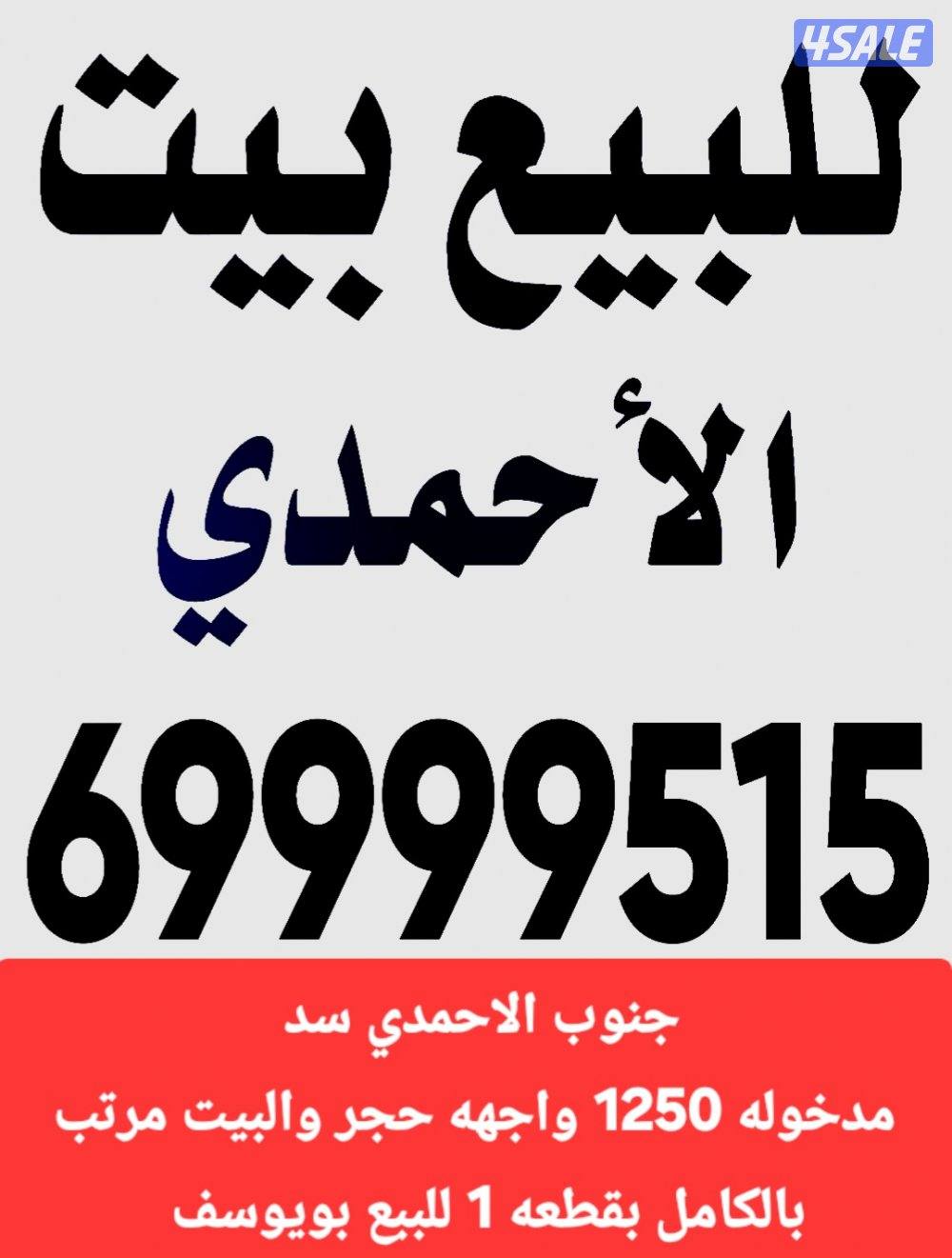 للبيع بيت في الرقه و الاحمدي والوفره1