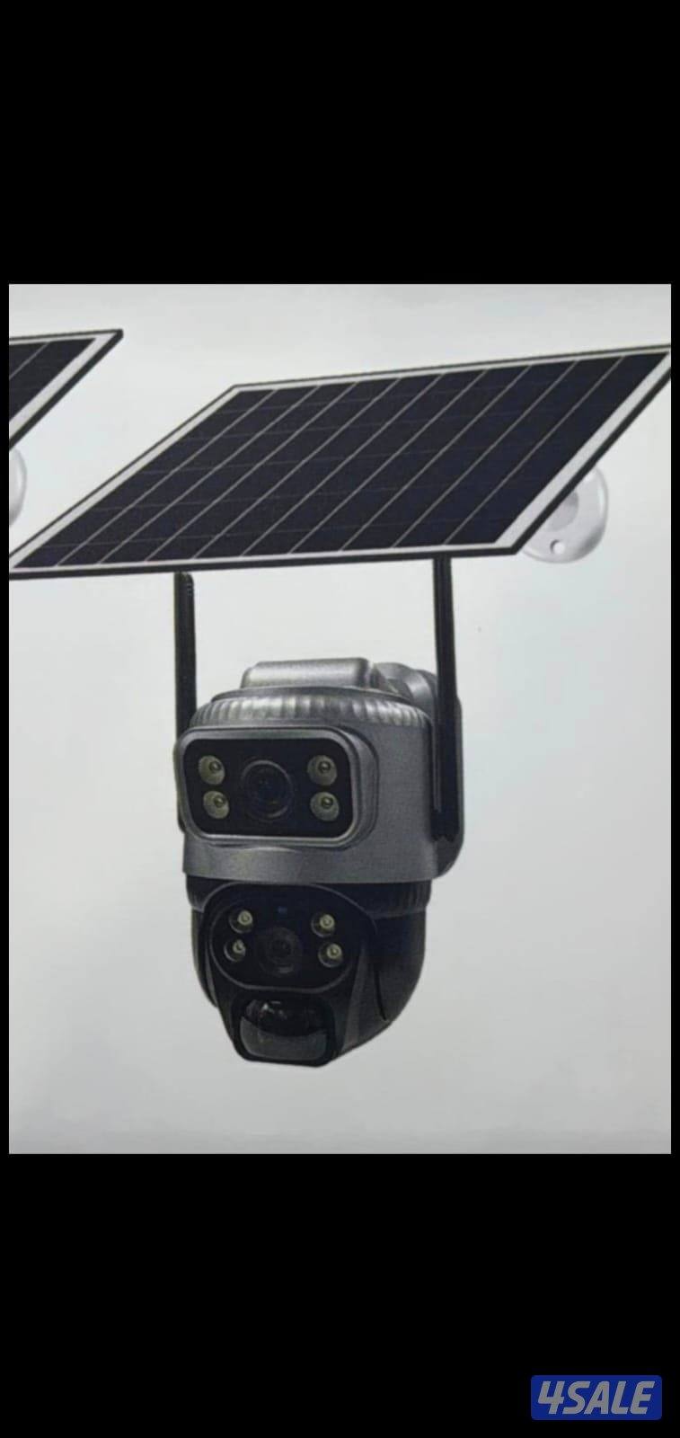 كاميرا طاقه شمسيه متحركه بجميع الاتجاهات صوت وصوره سبيكر مايك سنسرحركه14