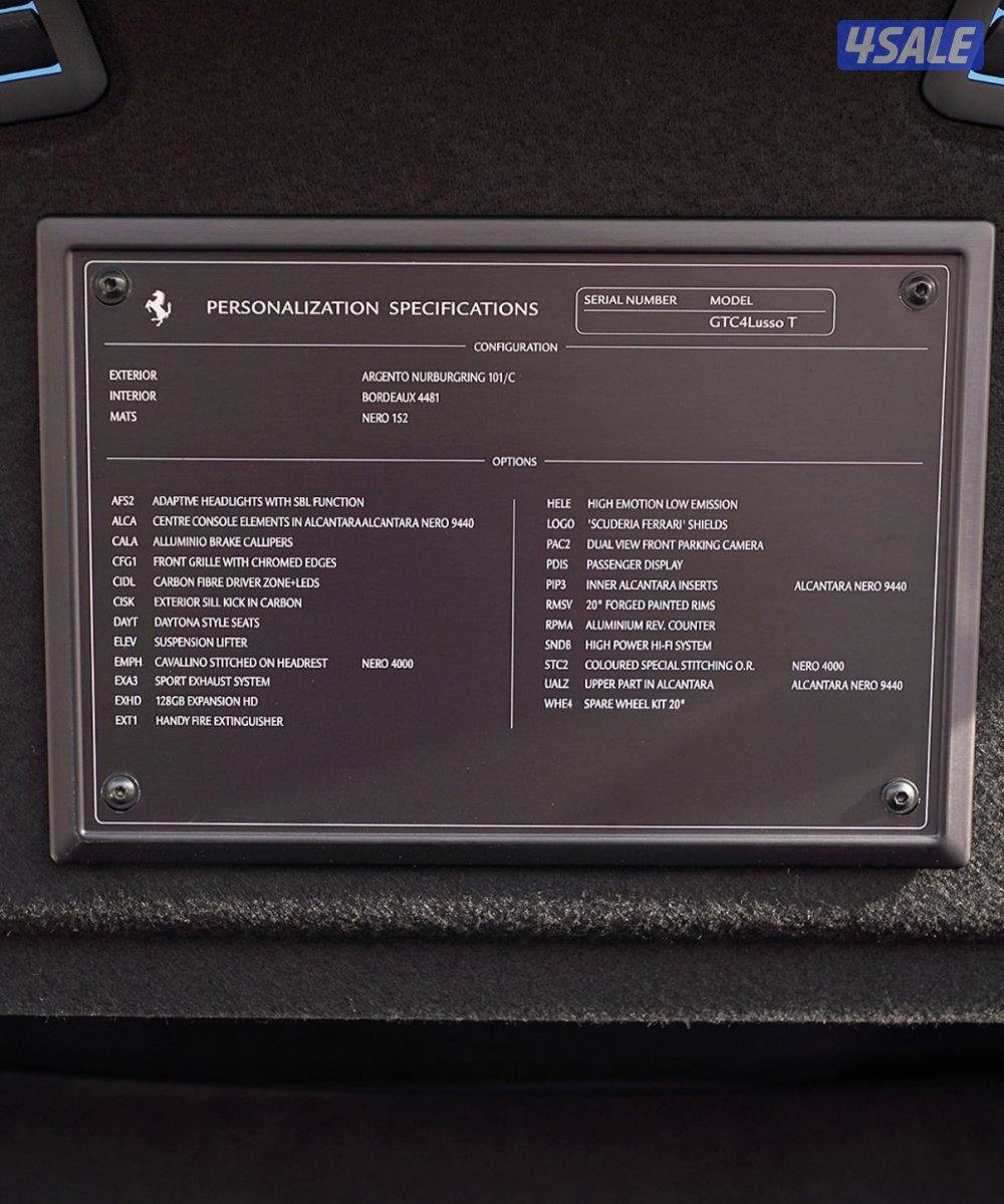 فيراري GTC 4 Lusso T 20178