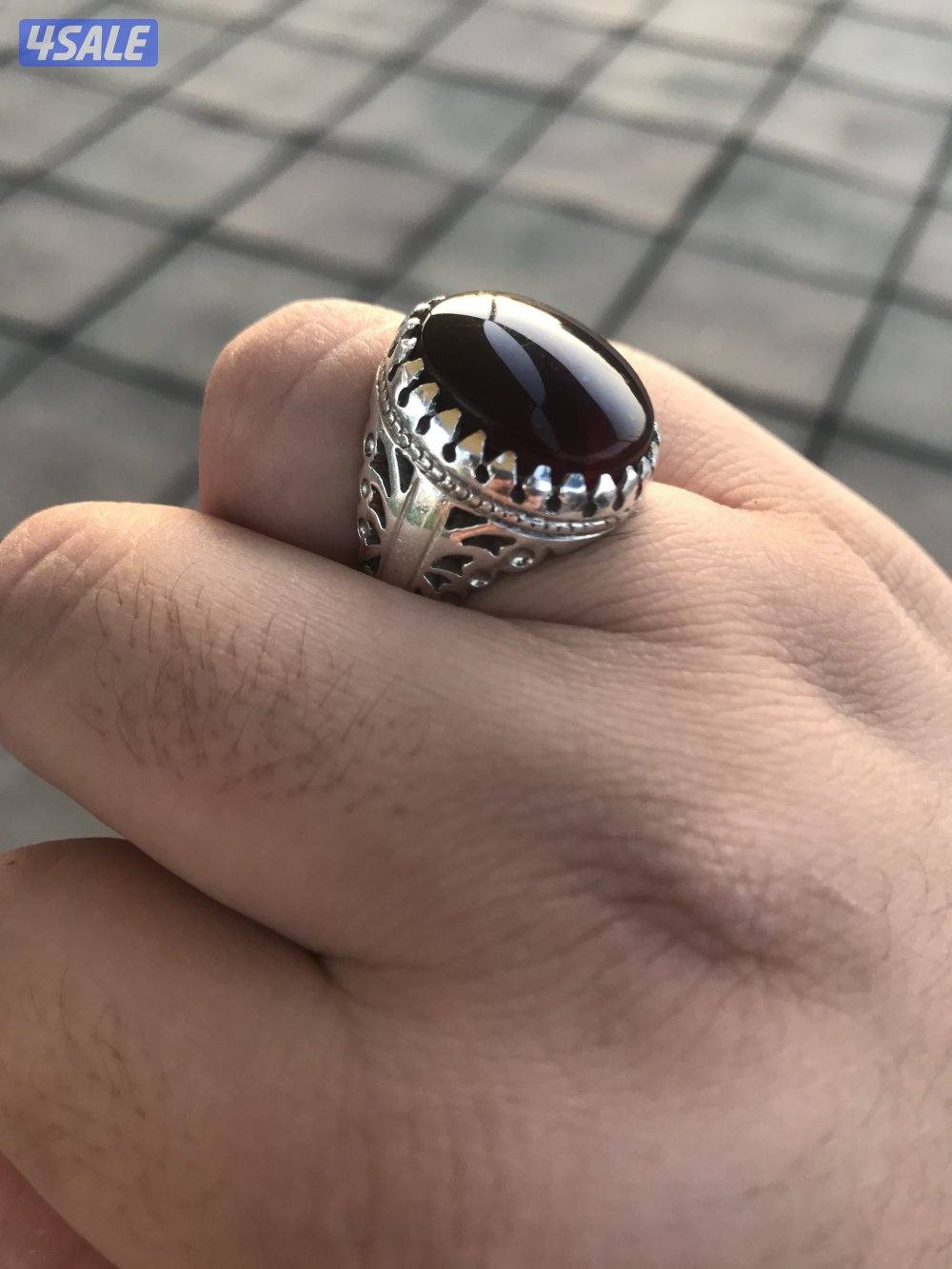 خواتم عقيق يماني فضة ثقيلة واحجار مضمونه1