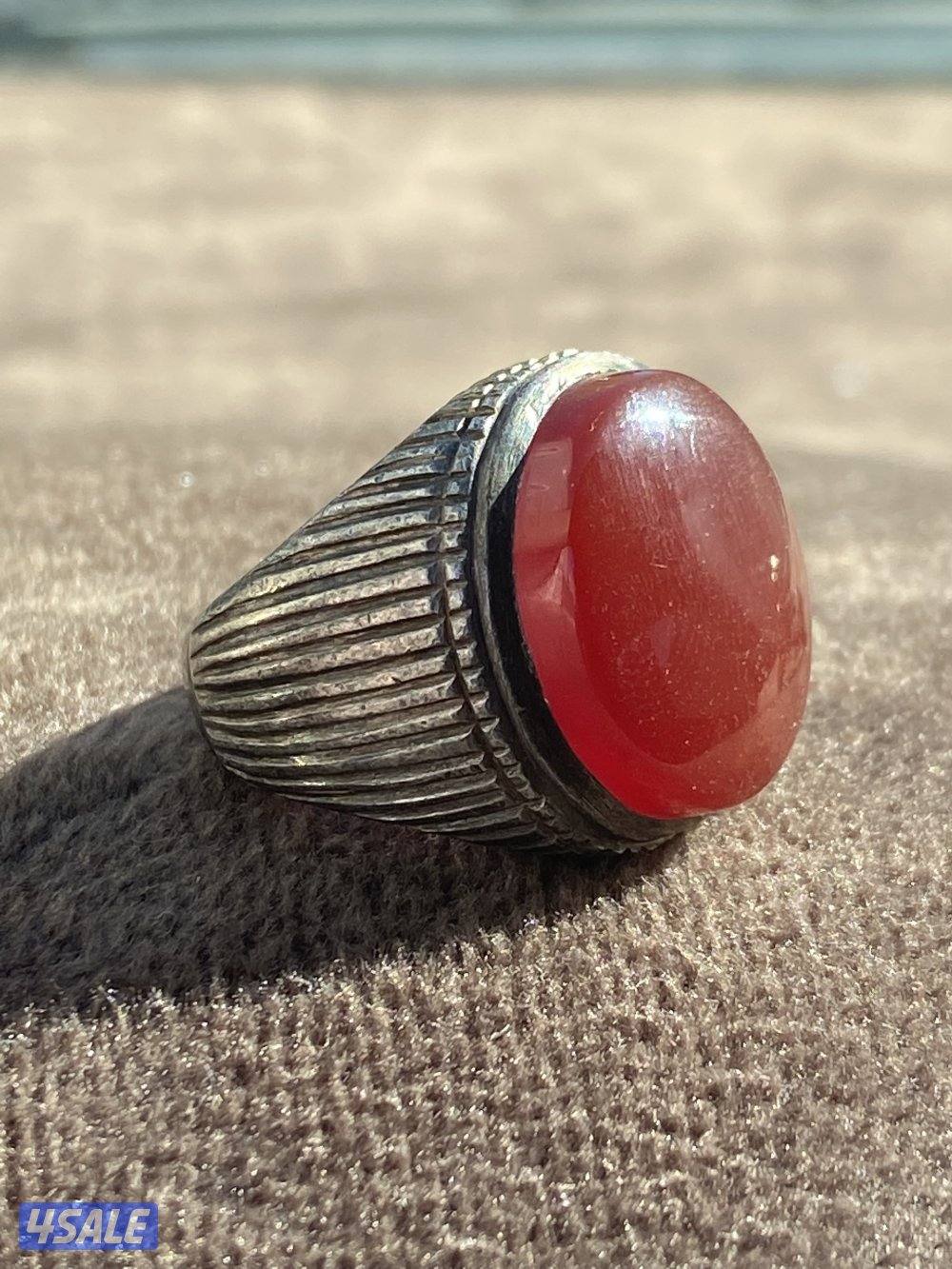 خواتم عقيق يماني فضة ثقيلة واحجار مضمونه2