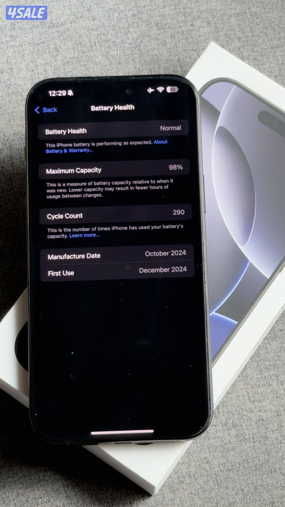 Iphone 16pro max 256gb 98%batter0