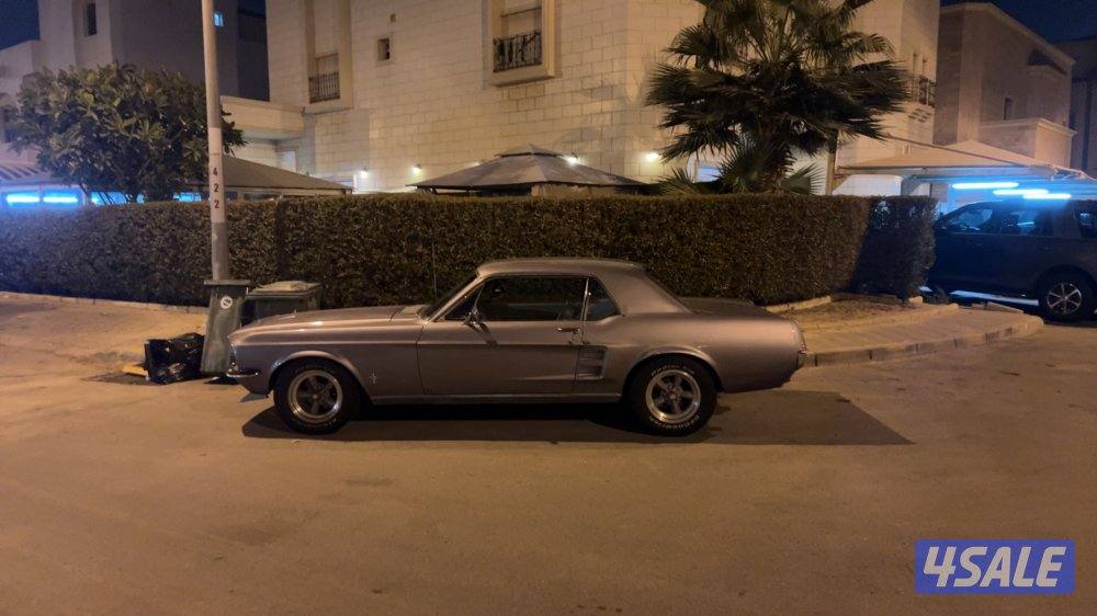 للبيع فورد موستنق موديل ١٩٦٧ قير عادي ستوك توني مبدل كل شي بالسياره4