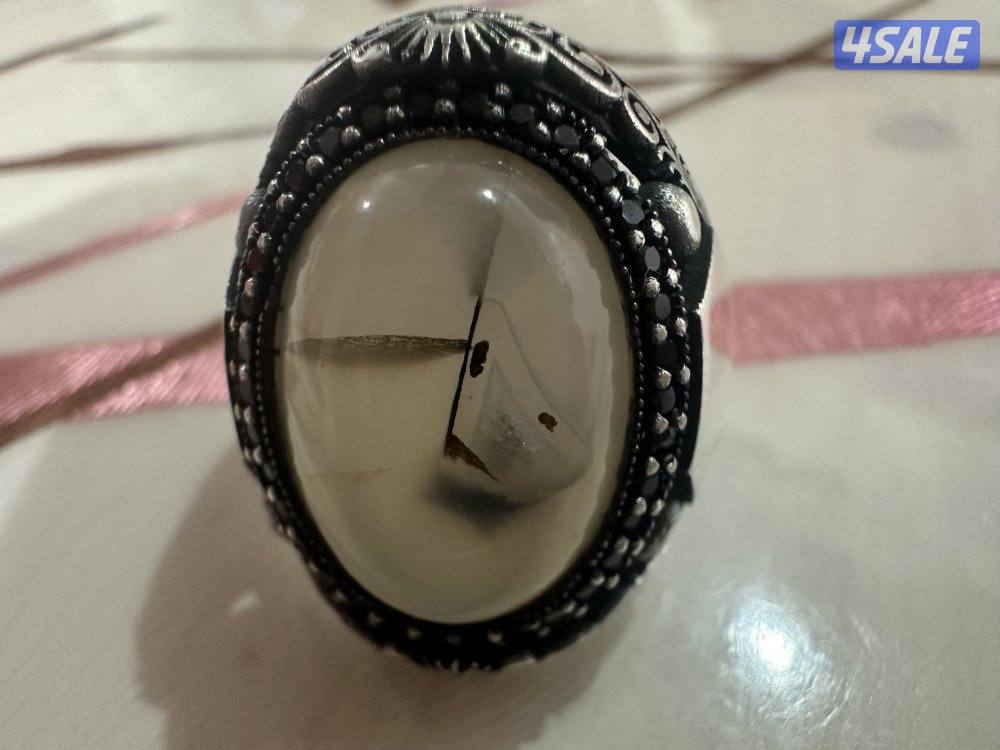 خاتم عقيق لبني اصلي0