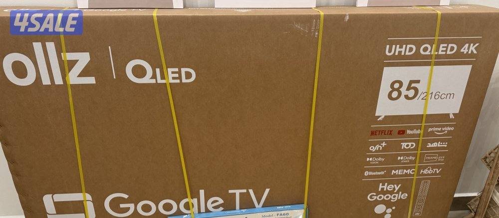 تلفزيون ماركة ollz ٨٥ بوصه سمارت فور كيه2