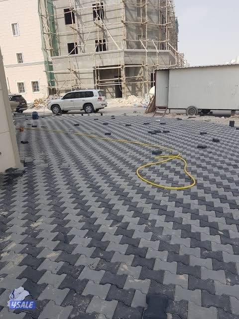 تركيب بلاط متداخل وتنسيق حدائق7