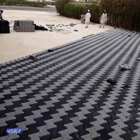 تركيب بلاط متداخل وتنسيق حدائق9