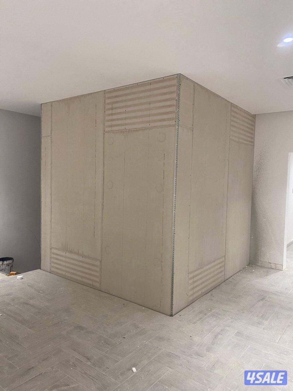 معلم جپسم بورد سيمنت بورد ديكور جپس بديل خشب شغل مع كهـربا لايتات مخفي1