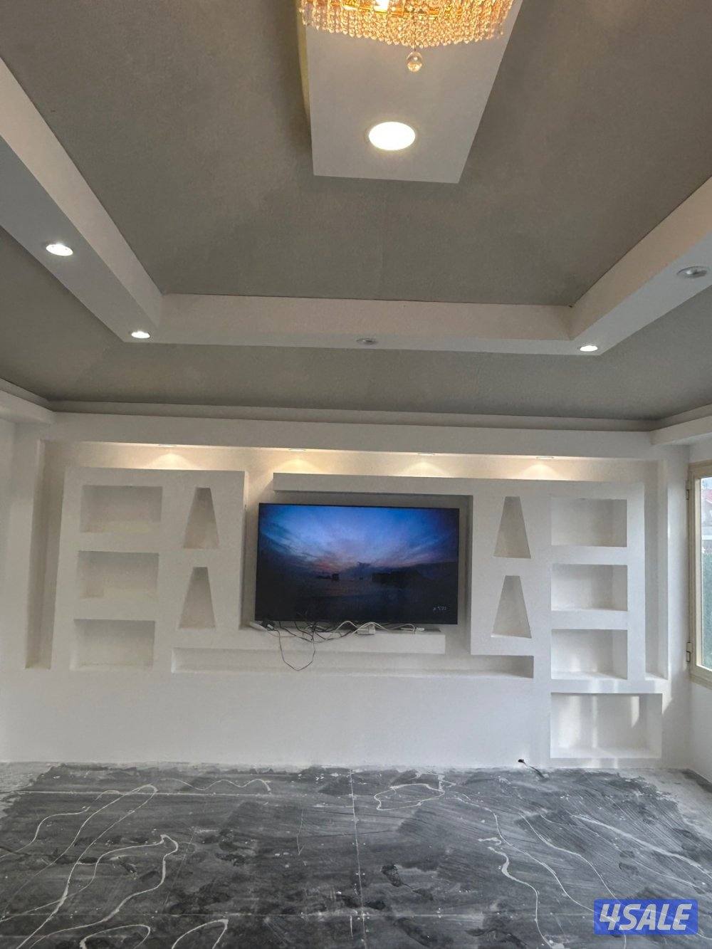 معلم جپسم بورد سيمنت بورد ديكور جپس بديل خشب شغل مع كهـربا لايتات مخفي2