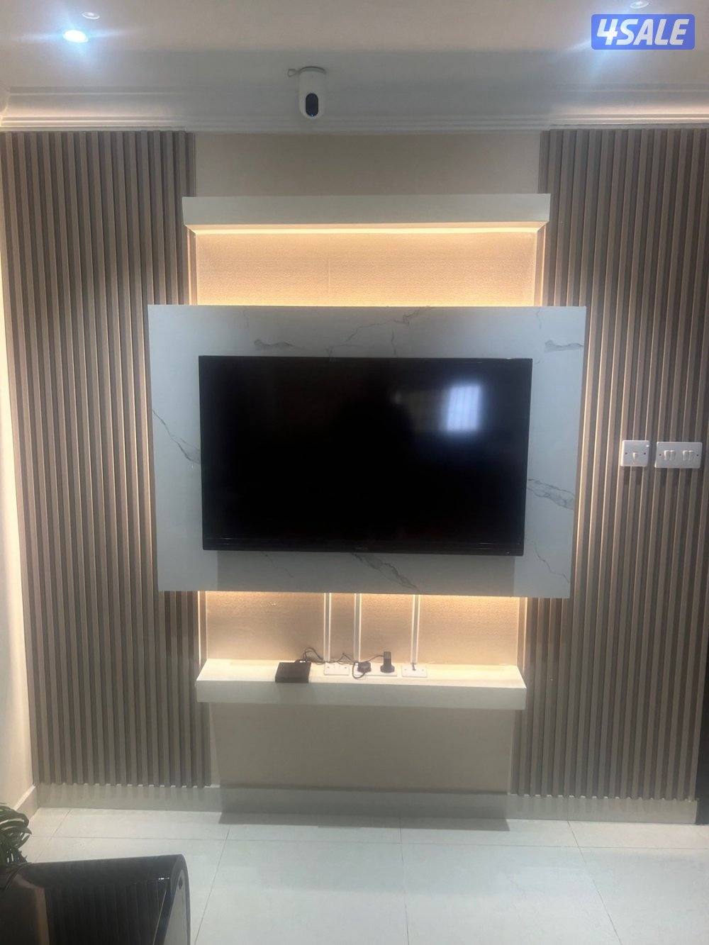 معلم جپسم بورد سيمنت بورد ديكور جپس بديل خشب شغل مع كهـربا لايتات مخفي5