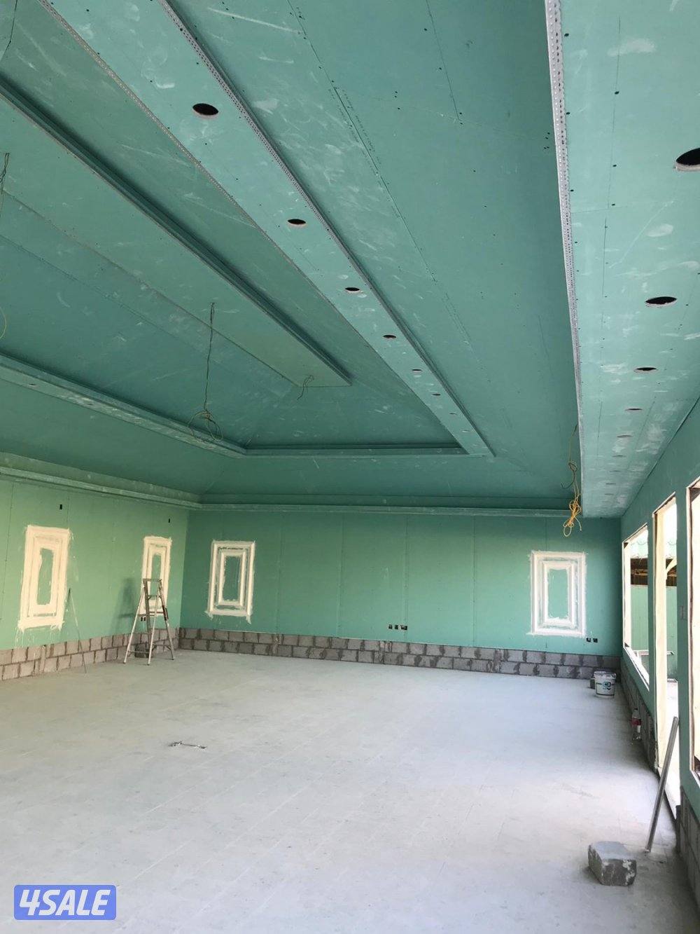 معلم جپسم بورد سيمنت بورد ديكور جپس بديل خشب شغل مع كهـربا لايتات مخفي7