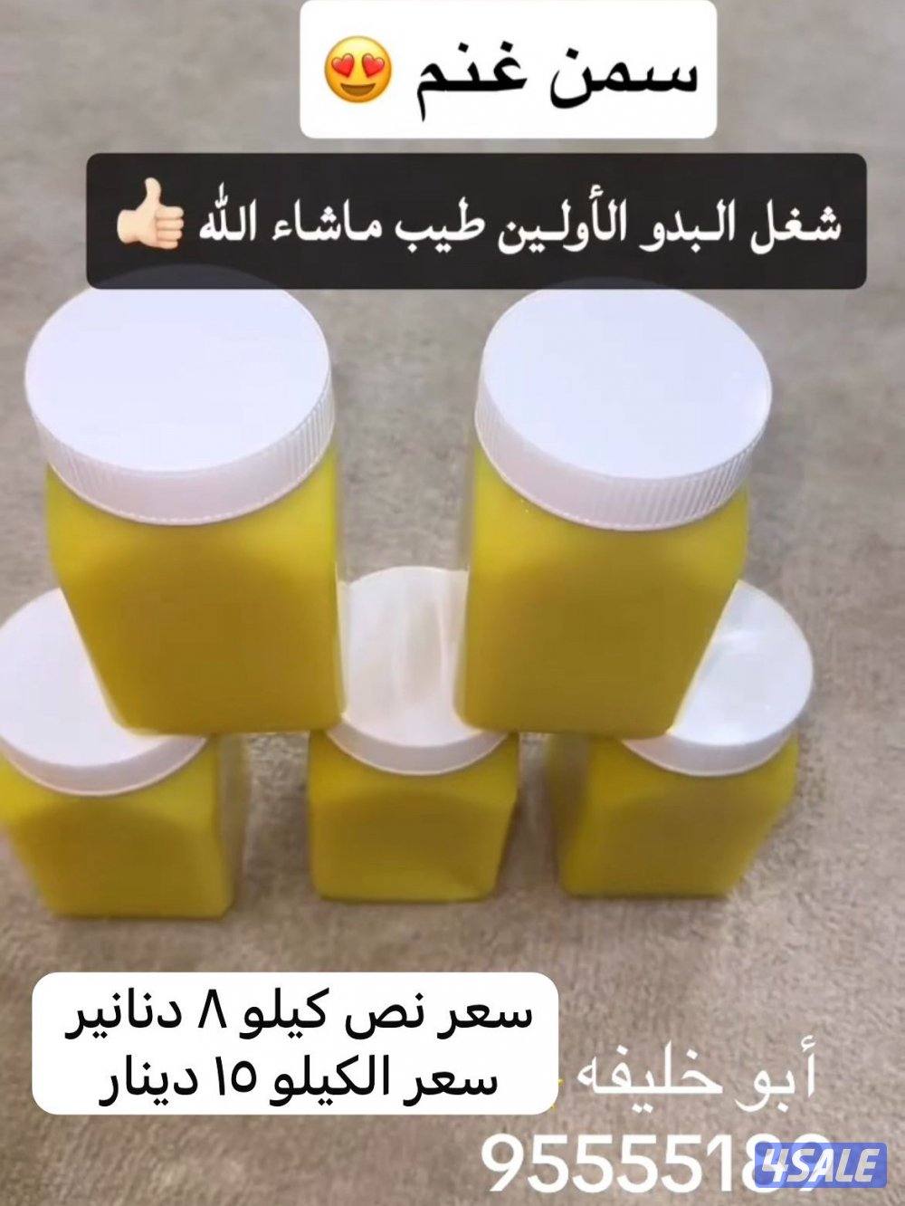 للبيع سمن غنم شغل الطيبيين0