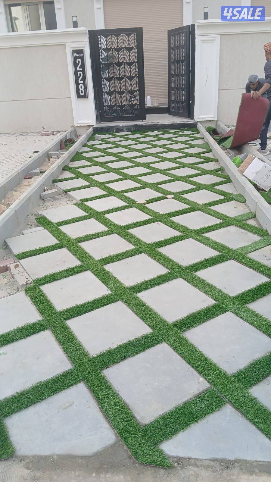 بلاط متداخل وتنسيق حدائق6