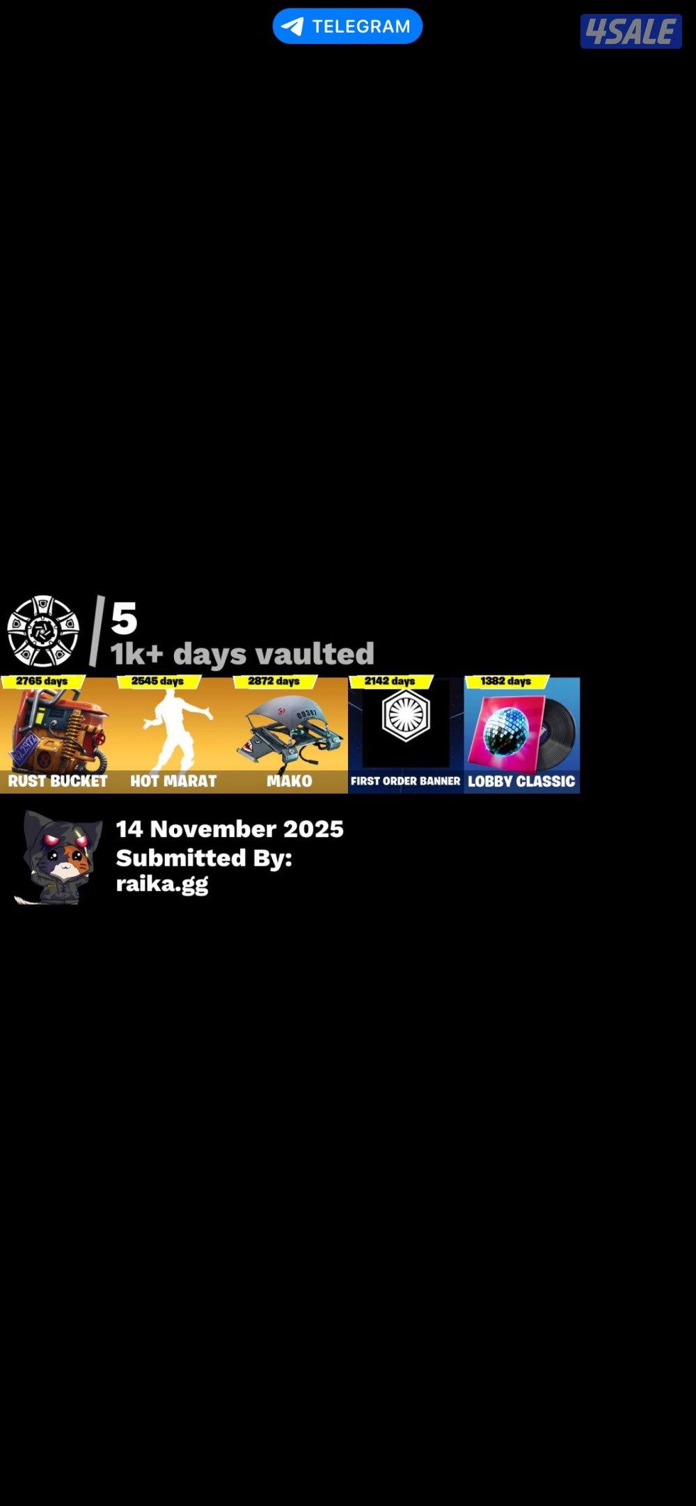 حساب فورت نايت نادر أساسي كامل معلوماته6