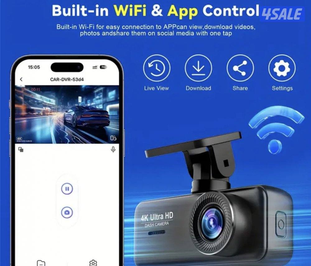 داش كام سياره اماميه خلفيه تصوير 4k رؤيه ليله بطاقه sd مدمجه 128CB0