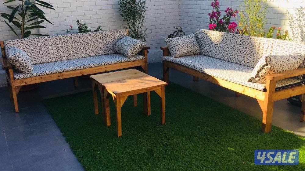 كراسي خشب خارجيه1