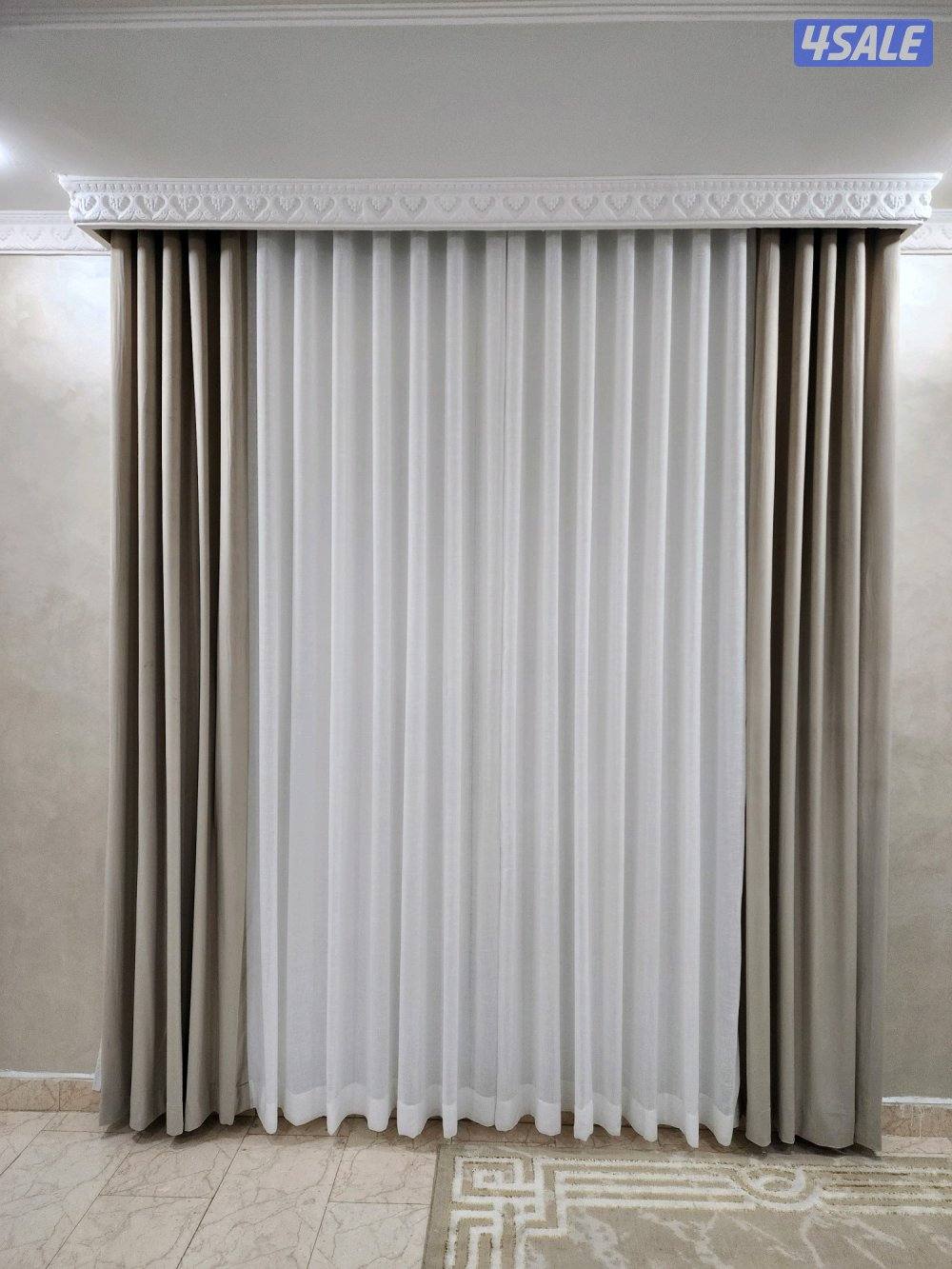 تفصال وتركيب جميع انواع الستائر ويفي لينن رول عازل للشمس9