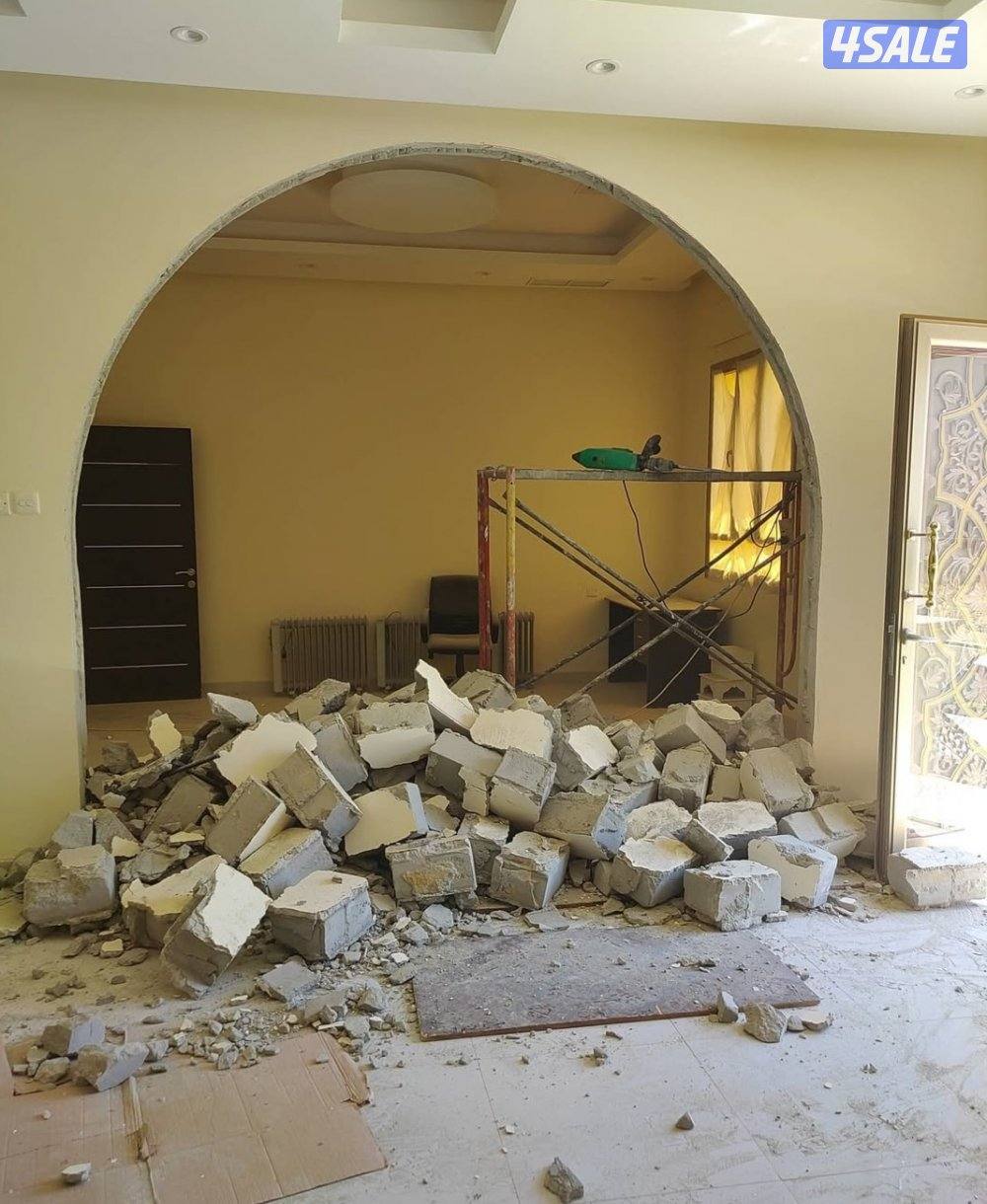 مقاول قص وتكسير الخرسانة وطابوق ليزر قص البواب الدريش فتحات الكور ليزر1