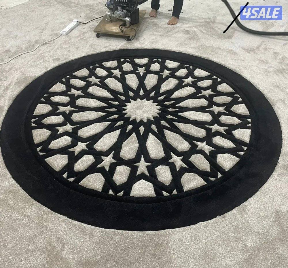 تفصال مساند ظهر ومراكي + كنب + سجاد مشجر وساده حفر يدوي4