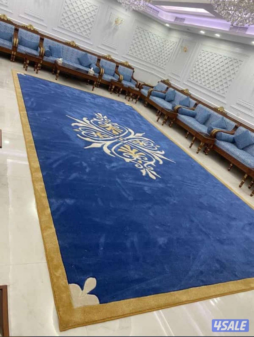 تفصال مساند ظهر ومراكي + كنب + سجاد مشجر وساده حفر يدوي7