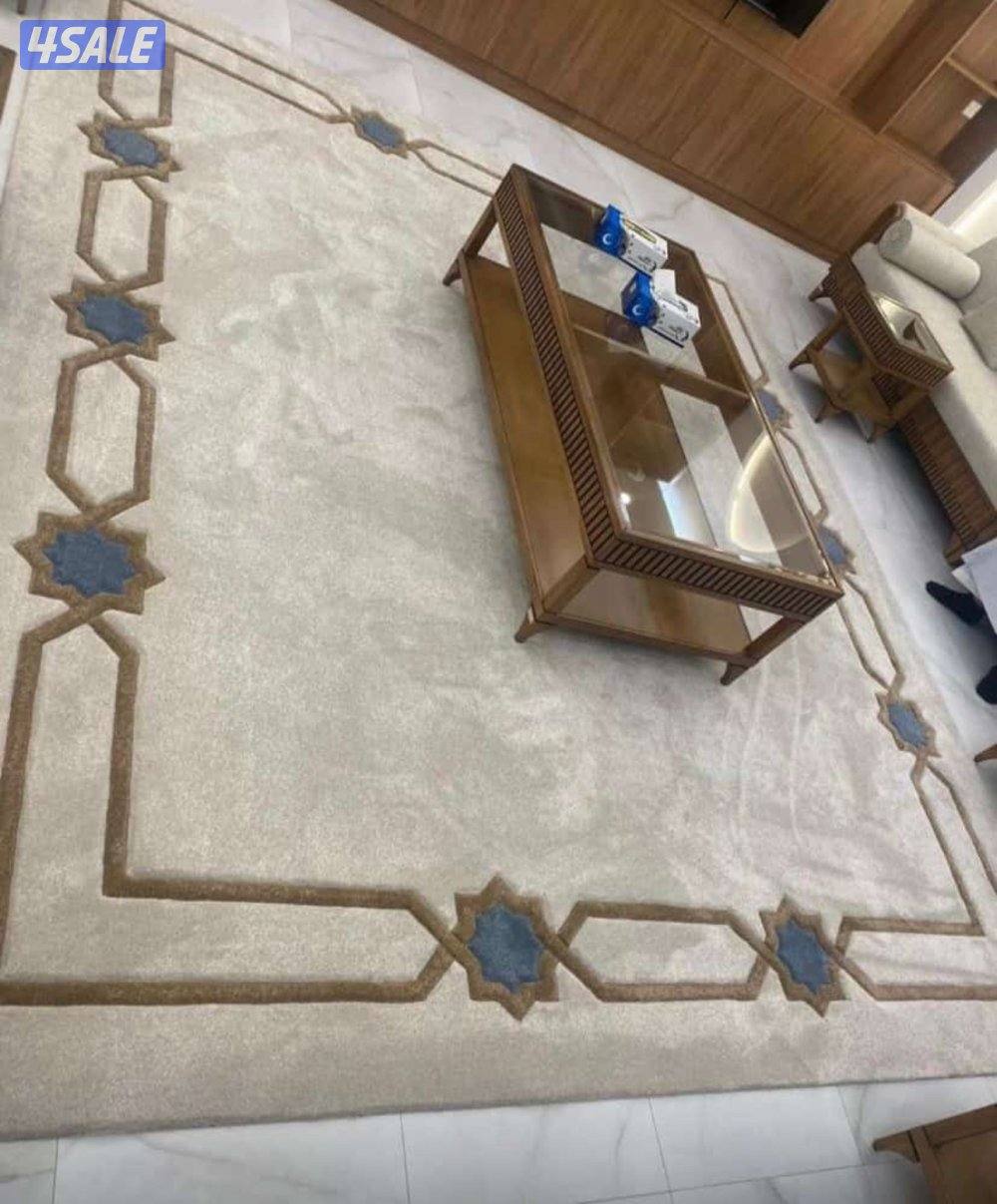 تفصال مساند ظهر ومراكي + كنب + سجاد مشجر وساده حفر يدوي6