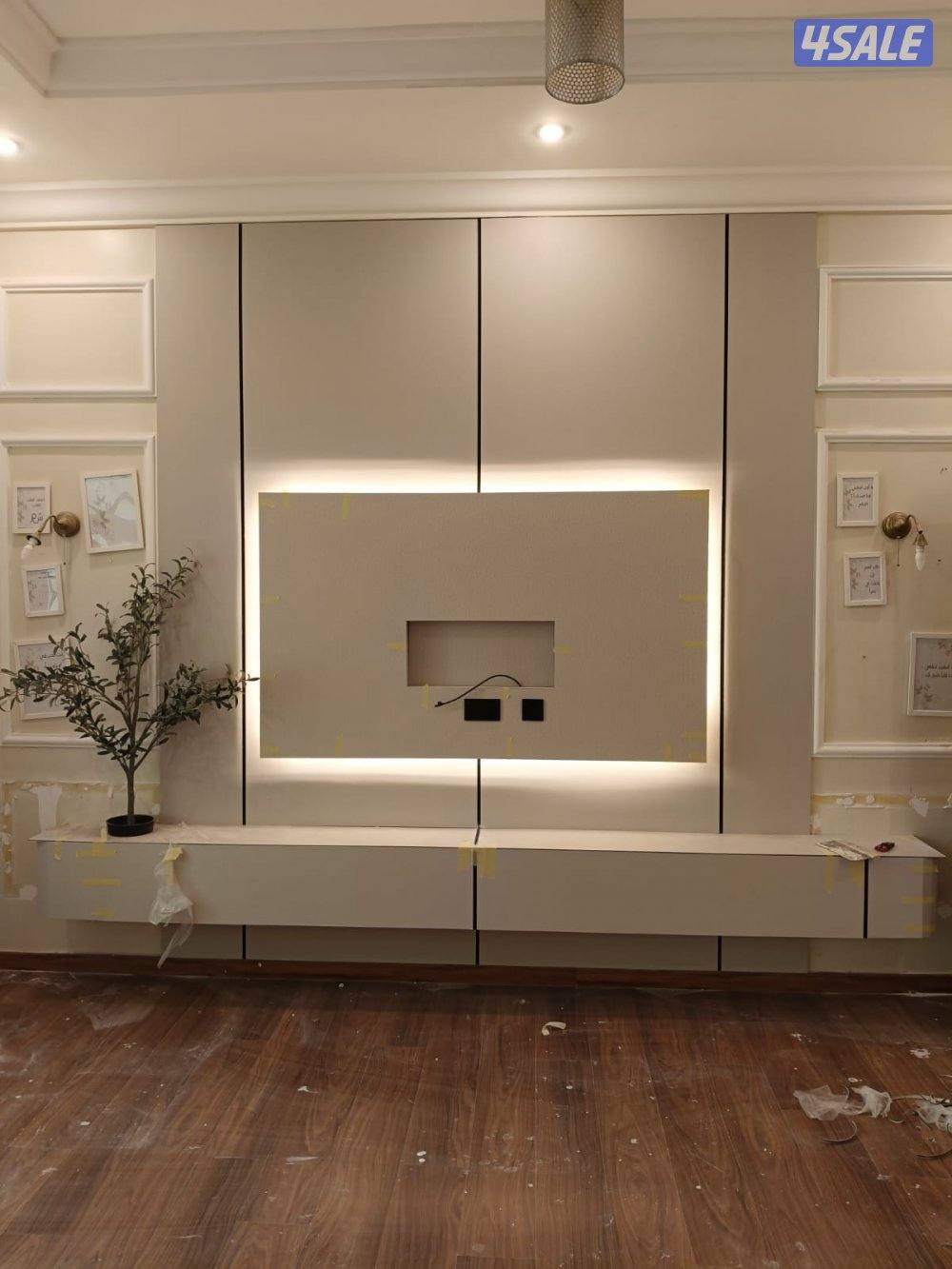 جبس بورر بارتيشن ديكور جبس باب خشب...10