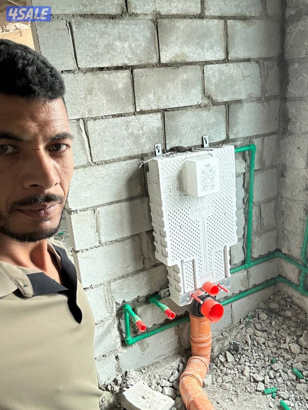 مقاول صحي ممتاز تكسير وتمديد حمامات ومطابخ تركيب سخانات0