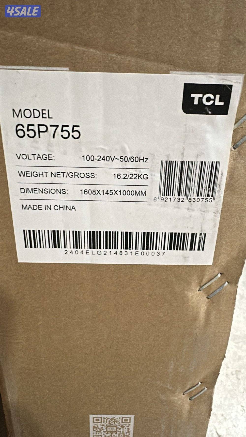 TCL 65P755 – تلفزيون 65 بوصة 4K (جديد تمامًا)1