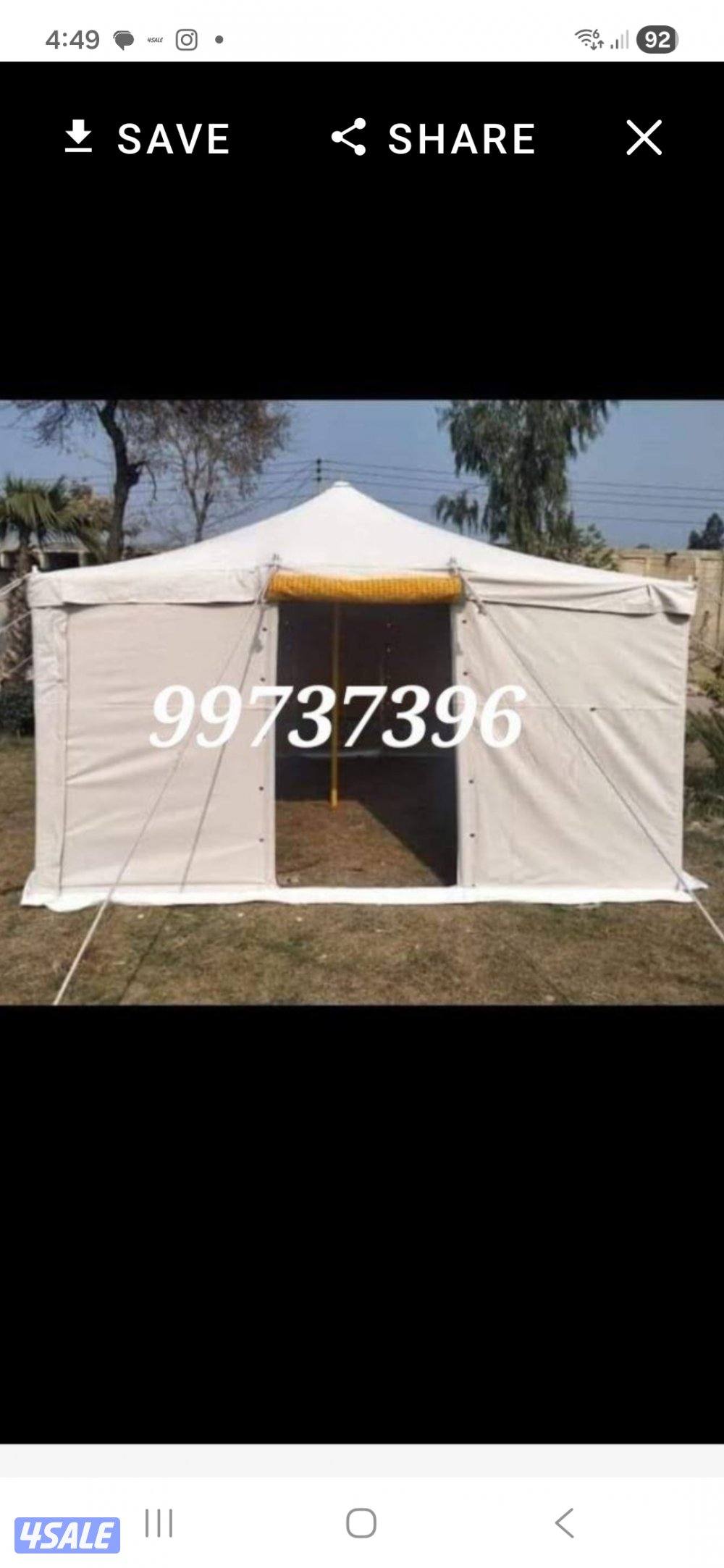 للبيع جديد خيام مشمع باكستانى فى خيام حصن الفارس للخيام10