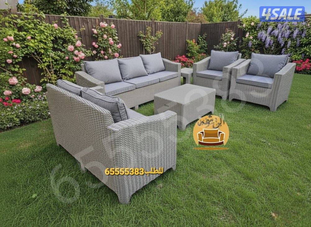 📌جلسات الراتان مع مساند الظهر  للحدائق والمطاعم والشاليهات والمقاهي1