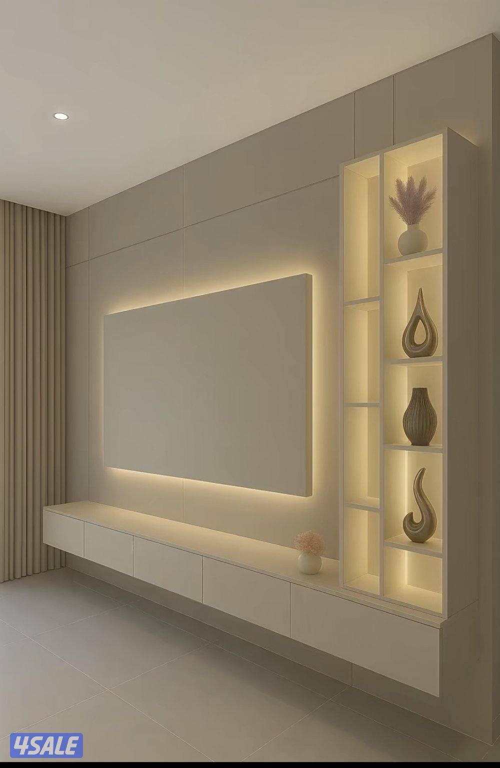 كل ما يخص المنزل من ديكورات💥ورق حائط⚡️باركيه خشب🪵وبلايستك🔥چام☄️ديكورطوفه15