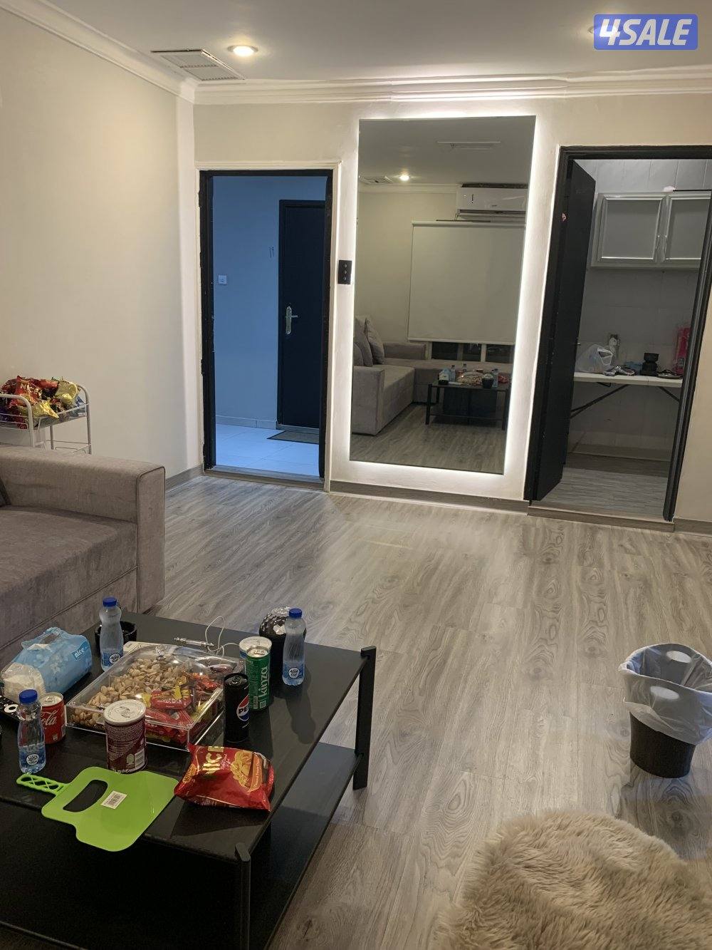 شقق للايجار خلو غرفة وصالة ومطبخ وحمام في حولي تشطيب سوبر لوكس1