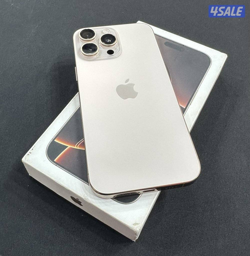 iPhone 16 Pro Max, Desert Titanium, 256GB -used -cycle 48 battery 100%0